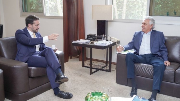 Eduardo Leite se reúne com o governador de Goiás, Ronaldo Caiado